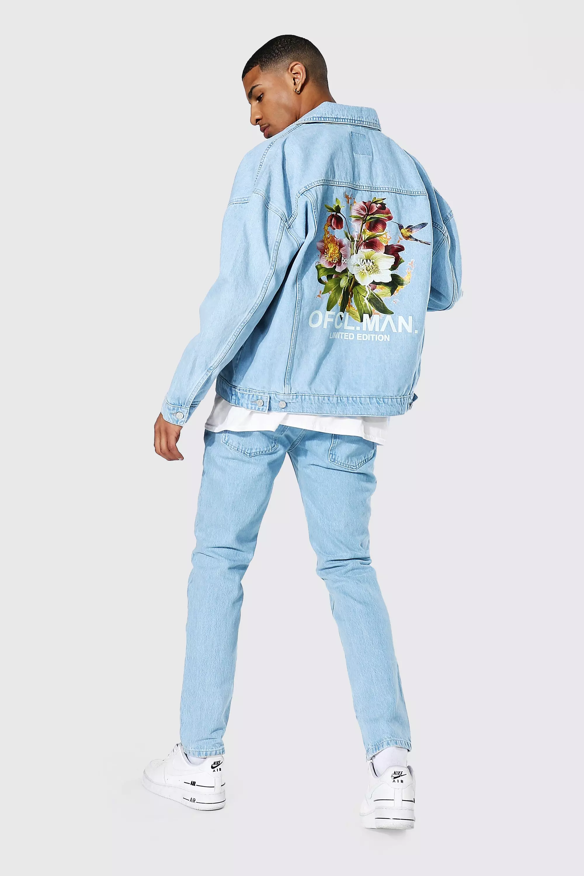 Printed jeans clearance jacket